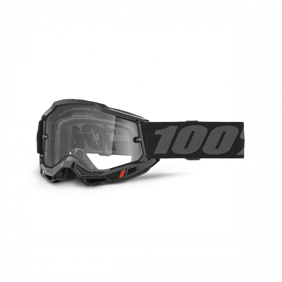100%, ACCURI 2 ENDURO MOTO Briller Black - Clear Lens