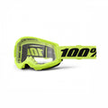 100%, STRATA 2 Youth briller Neon Yellow - Klar linse, BARN
