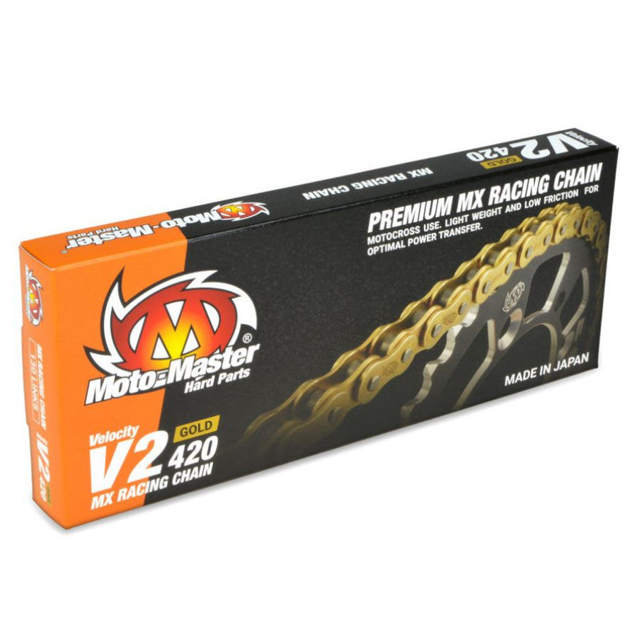 Moto-Master MX V2 Gold-kjede, 130 ledd, 420.
