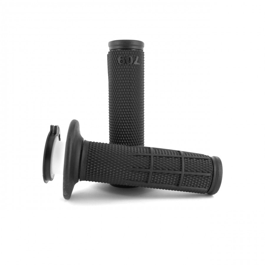 Progrip, 709 Single Density Half Waffle LOCK ON GRIPS, SVART